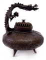 Longevity Dragon Handle Bronze Incense Burner