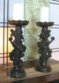 Bronze Dragon Candle Holder Pair