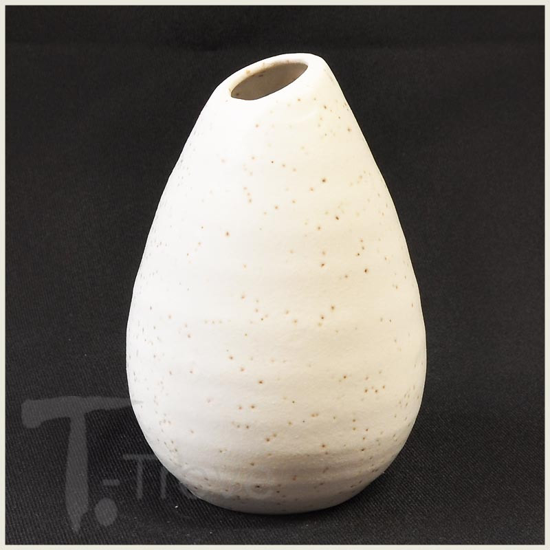 White Teardrop Ceramic Vase
