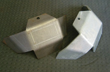 Weld on diff guard showing one raw steel and one galvanized.