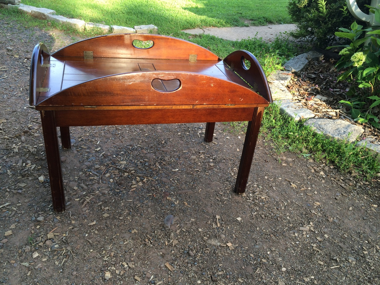 Bombay Company Mahogany Coffee Table Serving Tray Forgotten Furniture