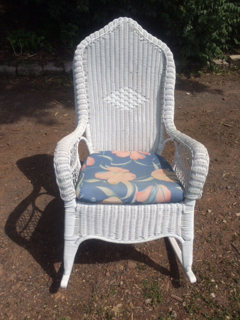 White Wicker Rocking Chair Forgotten Furniture This white cane chair is in reasonable condition. white wicker rocking chair