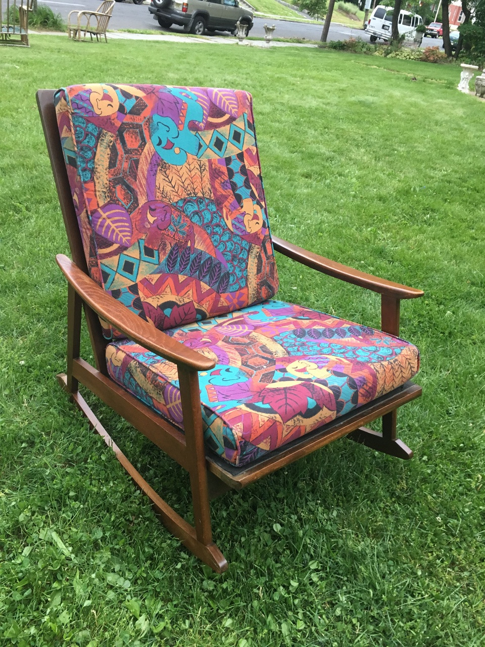 Mid Century Modern Walnut Rocking Chair - Forgotten Furniture
