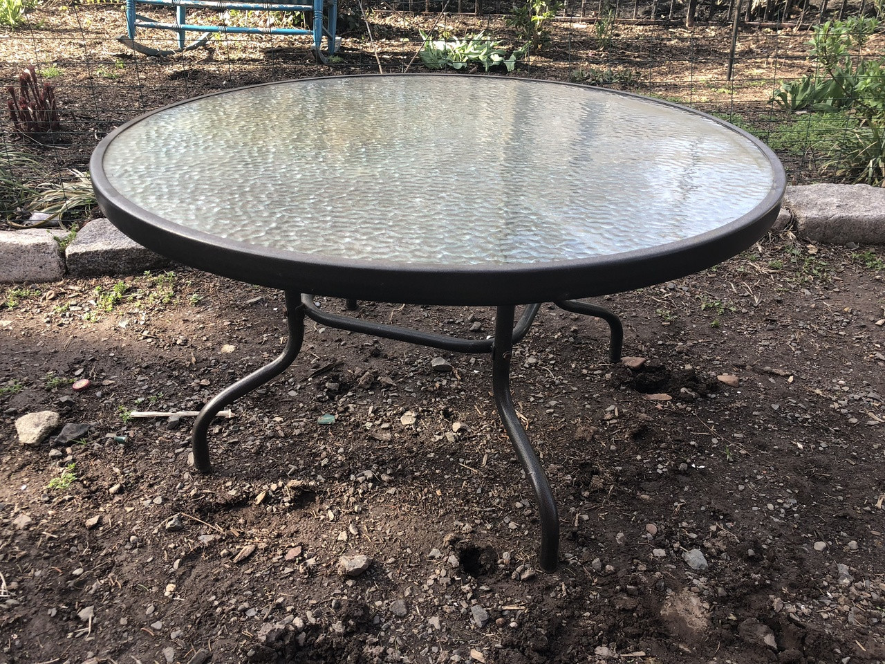 48" Round Glass Patio Table - Forgotten Furniture