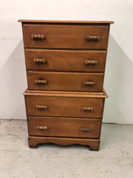 Birdseye Maple Serpentine Front 5 Drawer Dresser Forgotten Furniture