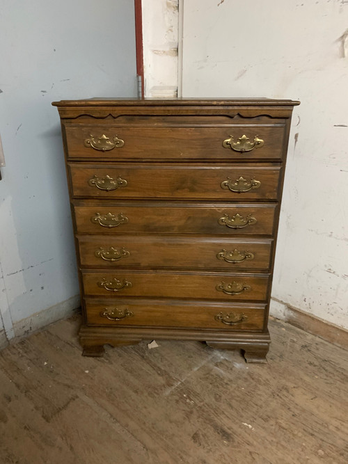 walnut finish cherry dresser - Forgotten Furniture