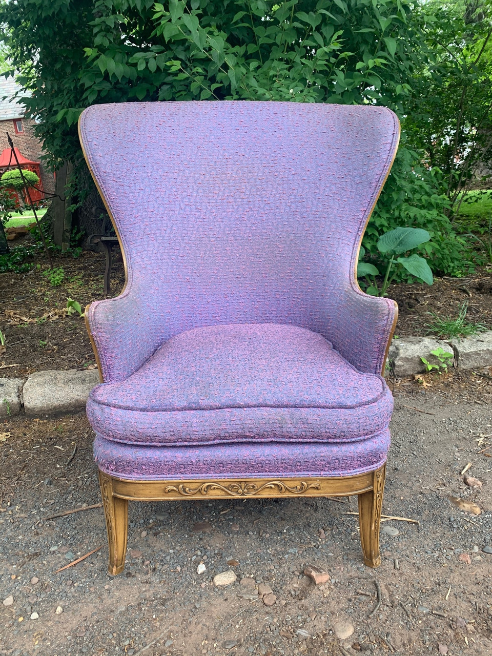 Vintage Purple Wing Back Chair Forgotten Furniture