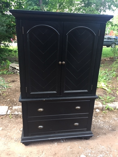 black wardrobe dresser