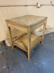 Vintage hand painted 2 tiered table 