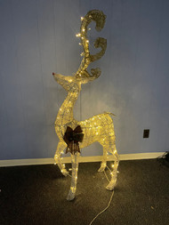 LED Rudolph Christmas Holiday reindeer with bow