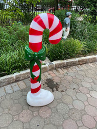 Vintage candy cane Christmas outdoor blow mold