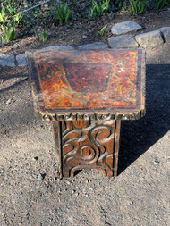 Vintage Mid Century Modern brutalist styled end table