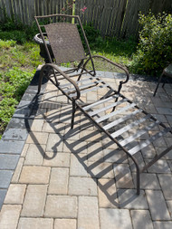 Bronze finished patio chaise lounge