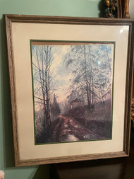 Vintage colony road framed print