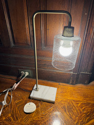 Modern gold and marble table lamp