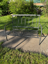 Wrought iron patio bench loveseat by Martha Stewart