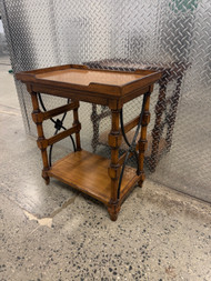 Vintage faux finish painted wooden tray table