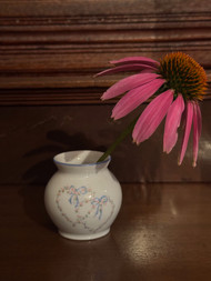Vintage Porcelain by Leart intertwined heart bud vase made in Brazil