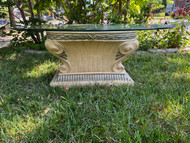 Vintage Plaster and glass top coffee table