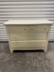 Antique shabby chic white wood dresser