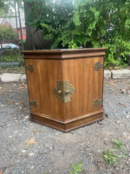 Vintage Midcentury modern Asian hexagon side table