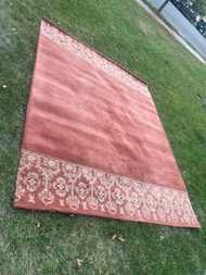 Vintage dark terracotta Broyhill area rug