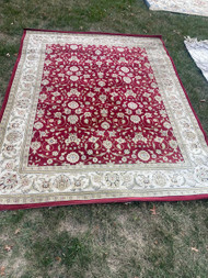 Vintage 7'9" x 10'9" red area rug
