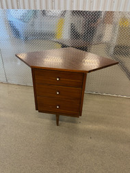 Vintage mid century modern walnut corner dresser desk
