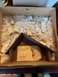 Vintage Hummelwerk white ceramic Christmas nativity set