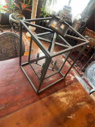 Iron and glass chandelier