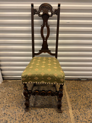 Vintage antique walnut side chair