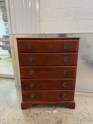 Vintage antique solid maple 5 drawer dresser