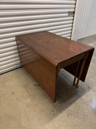 Vintage solid pine country chic drop leaf dining table