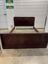 Vintage antique mahogany art deco full size bed