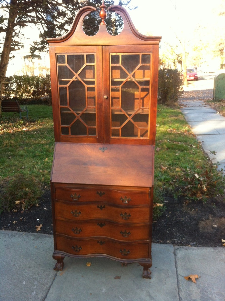 Antique Maple Clawfoot Secretary Forgotten Furniture
