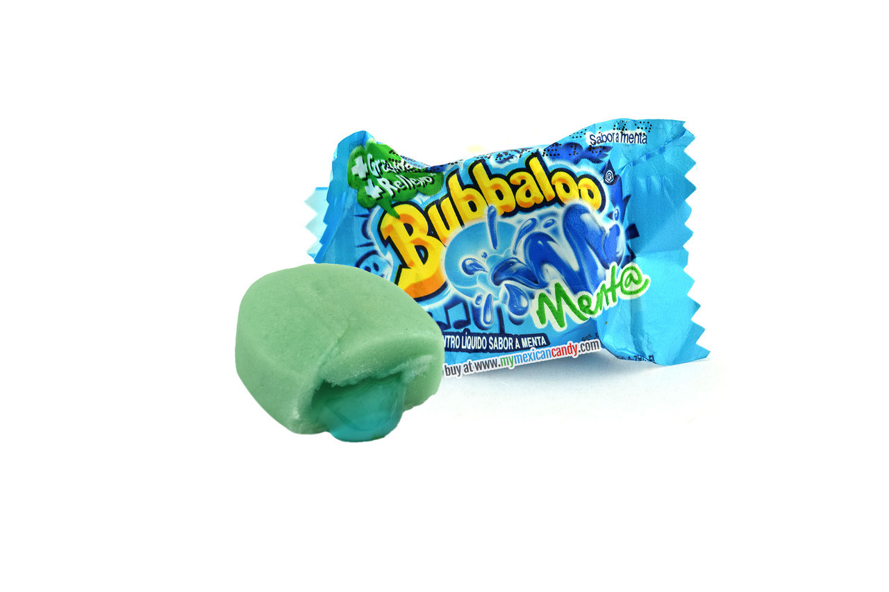 Adams Bubbaloo Menta 50piece pack count My Mexican Candy