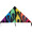 6.5' Delta Kite, Rainbow Flames