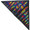 6.5' Delta Kite, Rainbow Bullets