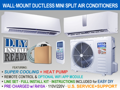 Wall Mounted Ductless Mini Split Air Conditioners