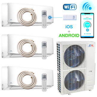 Cooper & Hunter 48000-BTU Triple Zone 3x18K Wall Mount Only Inverter Split AC 230V/60Hz