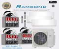  RAMSOND RDZ SERIES QUAD ZONE  36000 BTU 230 V/3X12 WM Mini Split Air Conditioner Heat Pump 24.6 SEER + Included 25 FT Line Set Kit  
