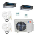  Cooper & Hunter Multi Zone 28000 BTU/230VOx 2-18 Slim Duct AC + Heat Pump 25 FT Installation Include 