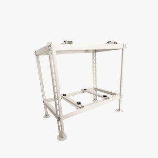 Mini Split Ground Stand, Anti-Vibration Mini Split Stand for 9000-18000 BTU Ductless Air Conditioner Heat Pump, Heavy Duty AC Base Bracket Floor Mount w/ 551LBS Max. Load,Dual Levels
