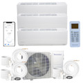  RDZ Series 28,000 BTU With 3 Wall Mount 12000 BTU Mini Split Heat Pump, Wi‑Fi Ready, 25 FT Line Set Included