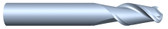 #HP21251B----2 Flute 1/8"  Dia. x 1/2" LOC x  2" OAL Ballnose Aluminum Cutter
