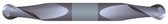 #SBD2250BTIA----2 Flute 1/4" Dia. x 1/2" LOC x  2 1/2" OAL Stub Ball D/E