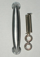 Door Pull, Bolt-On. In Aluminum or Polished Brass #3405