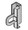 Lyon Workspace's drawing of locker box locker door jamb & hasp. Current model, replaces other styles.