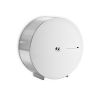 Jumbo toilet tissue dispenser for restrooms. Stainless steel. Not Controlled
