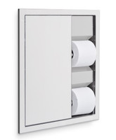 Toilet tissue dispenser for restrooms. Stainless steel. Not controlled